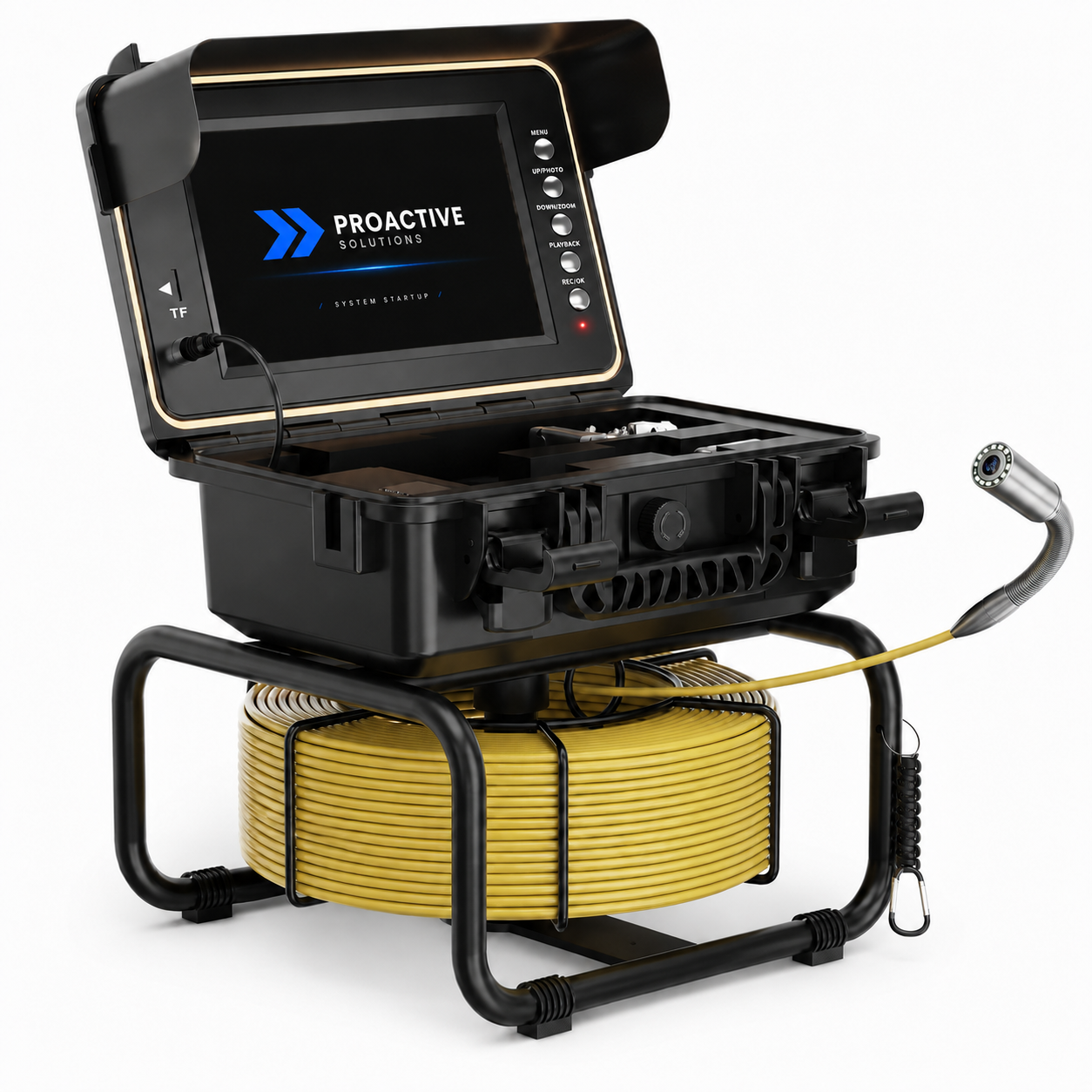 30M Sewer Inspection Camera with 512Hz Sonde | Self-Leveling Pipe